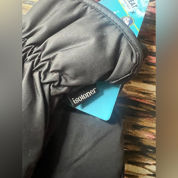 OBO~ Isotoner Men's Black Winter Gloves -medium - Picture 3 of 5